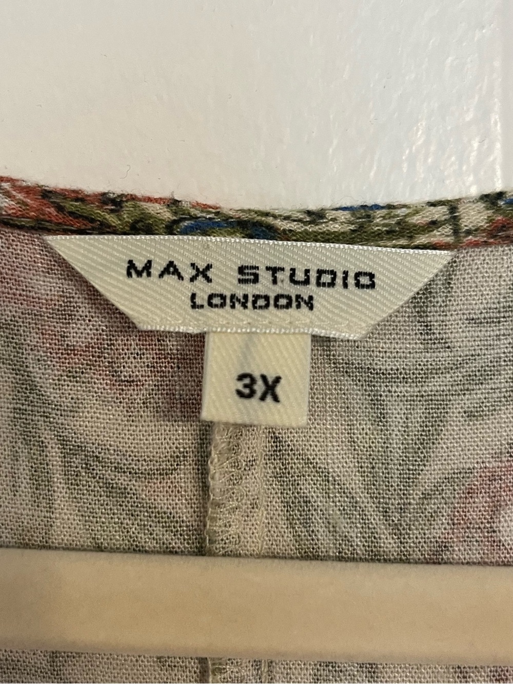Max Studio Floral Sheer Open Kimono Duster in Cream, Dusty Pink and Olive - Picture 3 of 8